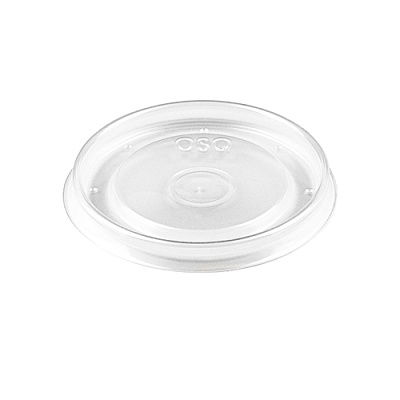 Крышка для бумажного контейнера круглая 100мм 300, 400мл PP ANTIFOG lid Round Bowl цвет Прозрачный OSQ (х600)