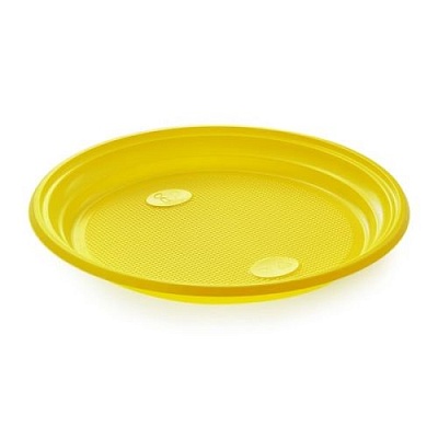 Тарелка бессекционная ЭКО ПС D=205мм цвет Желтый И (х100/2000)